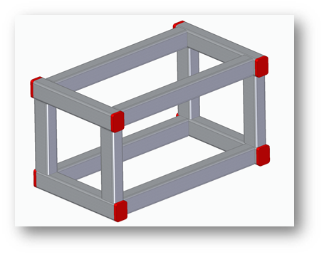 フレームのエンドキャップ